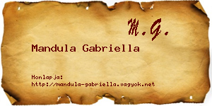 Mandula Gabriella névjegykártya